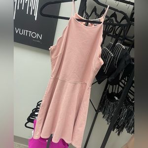 Aqua Pink High Neck Dress